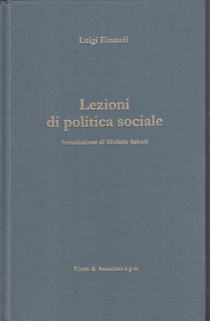 Lezioni Di Politica Sociale - Luigi Einaudi - copertina