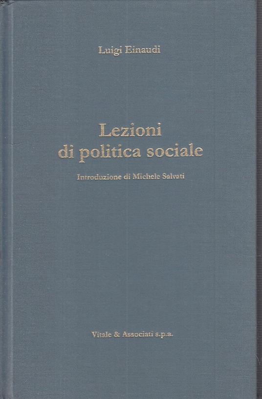 Lezioni Di Politica Sociale - Luigi Einaudi - copertina