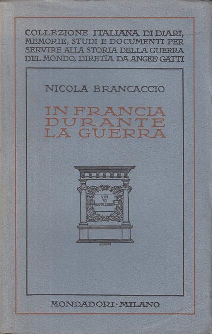 In Francia Durante La Guerra - Nicola Brancaccio - copertina