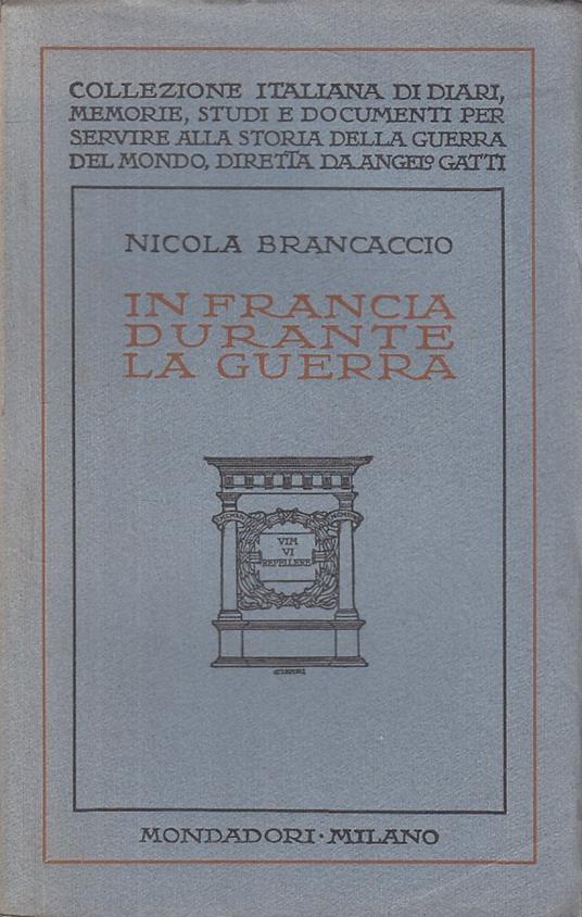 In Francia Durante La Guerra - Nicola Brancaccio - copertina