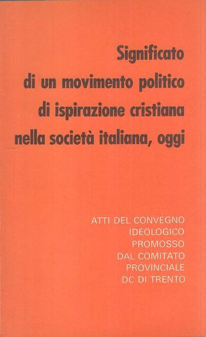 Significato Movimento Politico Ispirazione - copertina