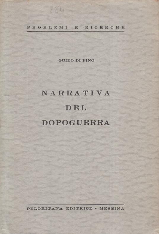 Narrativa Del Dopoguerra - - Guido Di Pino - copertina