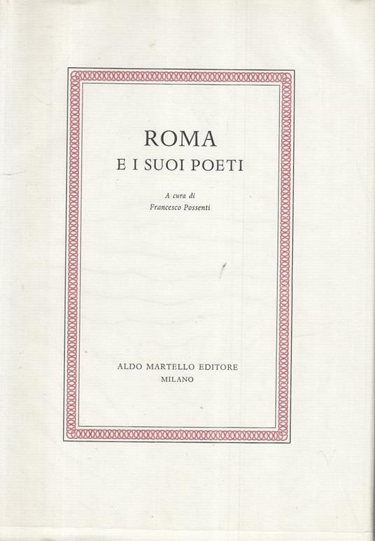 Roma E I Suoi Poeti - Francesco Possenti - copertina