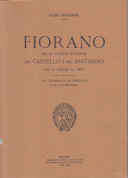 Fiorano Nelle Vicende Storiche - copertina