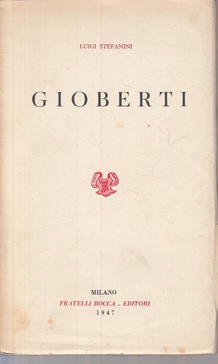 Gioberti - Luigi Stefanini - copertina