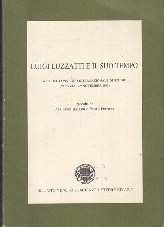 Luigi Luzzatti E Il Suo Tempo - copertina