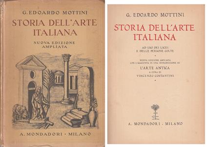 Storia Dell'arte Italiana - Edoardo Mottini - copertina