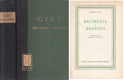 Ricchezza E Reddito - - Corrado Gini - copertina