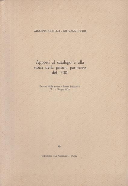 Storia Pittura Parmense Del '700 - copertina