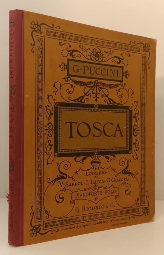 Tosca Libretto Riduzione Per Pianoforte- Puccini- Ricordi - Giacomo Puccini  - Libro Usato - Casa Ricordi 