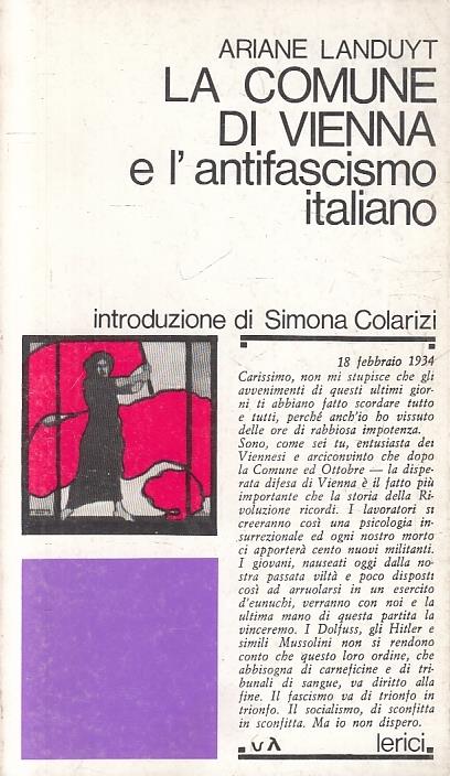 La Comune Di Vienna Antifascismo Italiano- Landuyt- Lerici - Ariane Landuyt - copertina