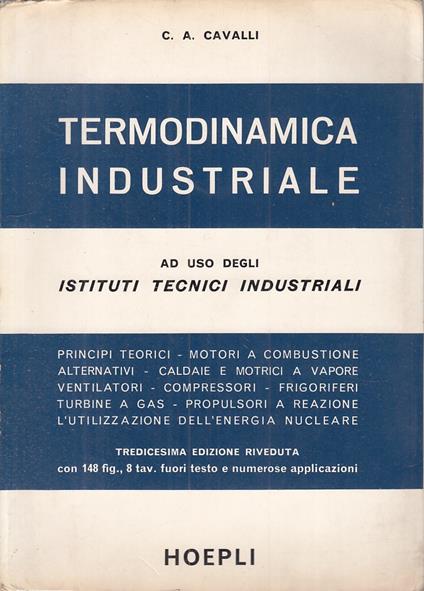 Termodinamica Industriale - Carlo A. Cavalli - copertina