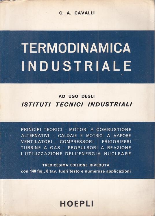 Termodinamica Industriale - Carlo A. Cavalli - copertina