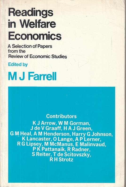 Readings In Welfare Economics - copertina