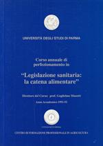 Legislazione Sanitaria Catena Alimentare