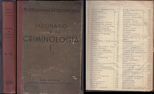 Dizionario Criminologia - copertina