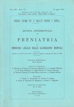 Freniatria Medicina Legale Vol.Cxv Fasc.Iv
