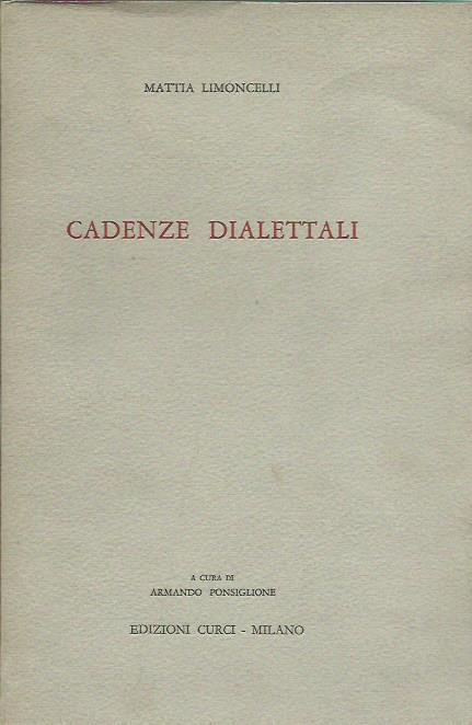 Cadenze dialettali - Mattia Limoncelli - copertina