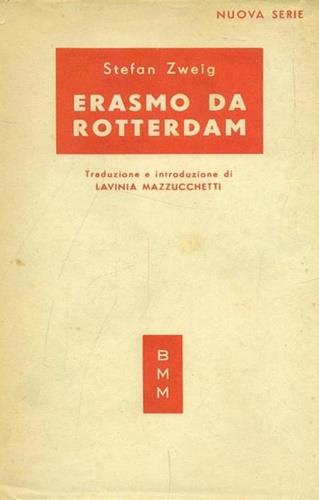 Erasmo da Rotterdam - Stefan Zweig - copertina