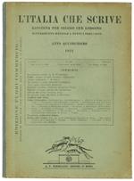 L' Italia Che Scrive. Anno 15°- 1932. Rassegna Per Coloro Che Leggono. Supplemento Mensile A Tutti I Periodici. - Formiggini Editore, - 1932