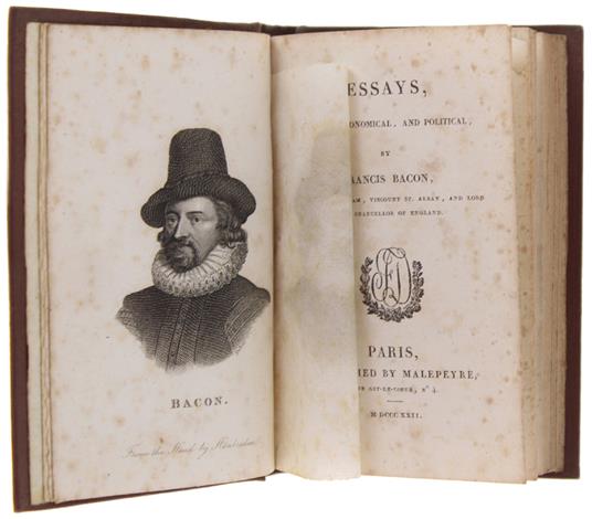 Essays, Moral, Economical, And Political - Bacon Francis. - Malepeyre, The British Prose Writers... By J.W. Lake, - 1822 - Francis Bacon - copertina