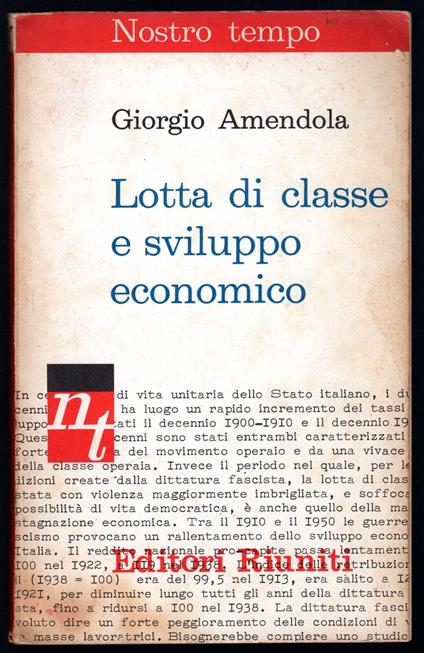 Lotta di classe e sviluppo economico - Giorgio Amendola - copertina