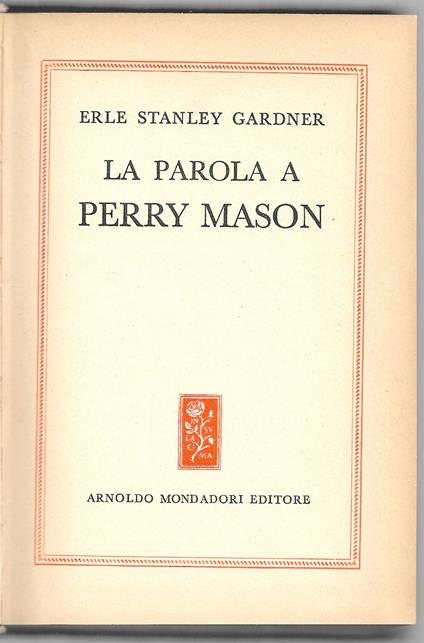 La parola a Perry Mason - Erle Stanley Gardner - copertina