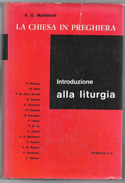 La chiesa in preghiera - Introduzione alla liturgia - copertina