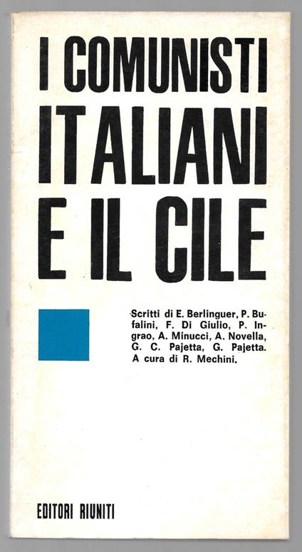 I comunisti italiani e il Cile - copertina