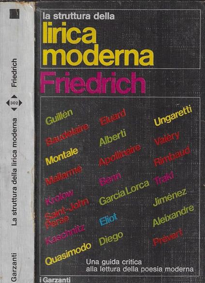 La struttura della lirica moderna - Hugo Friedrich - copertina