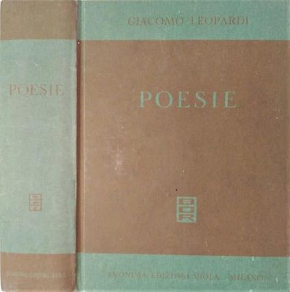 Poesie - Giacomo Leopardi - copertina