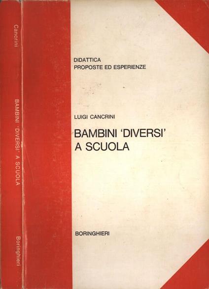 Bambini diversi a scuola - Luigi Cancrini - copertina