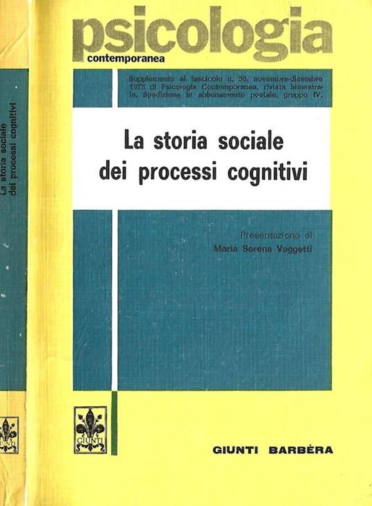 La storia sociale dei processi cognitivi - copertina