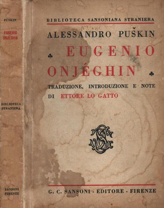 Eugenio Onjeghin - Aleksandr Puskin - copertina