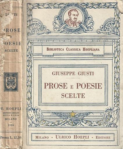 Prose e poesie scelte - Giuseppe Giusti - copertina