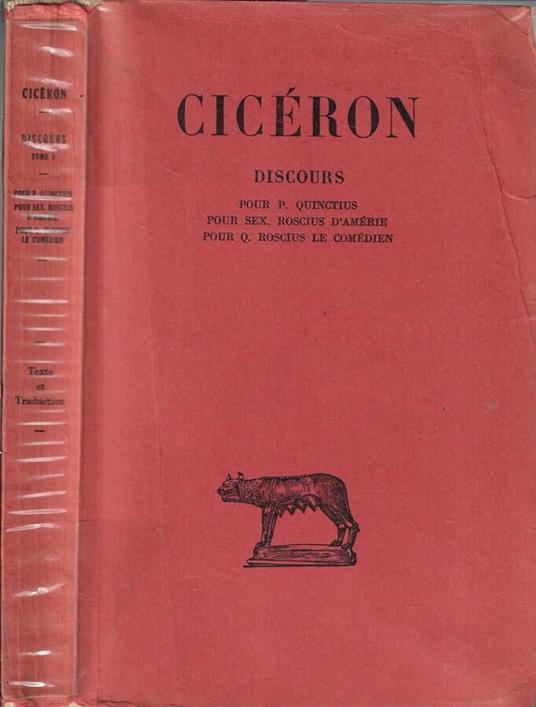Discours - M. Tullio Cicerone - copertina
