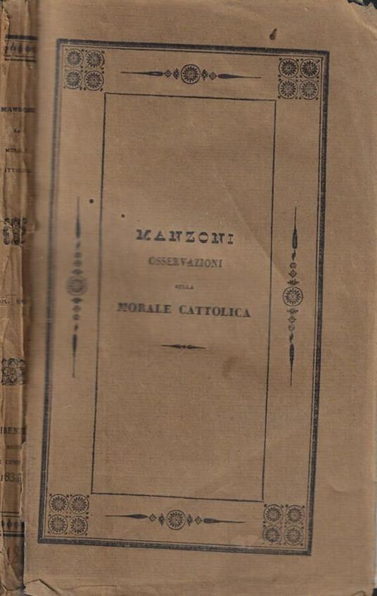 Sulla morale cattolica - Alessandro Manzoni - copertina