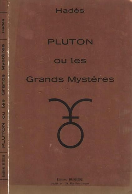 Pluton ou les Grands Mystères - Hadès - copertina