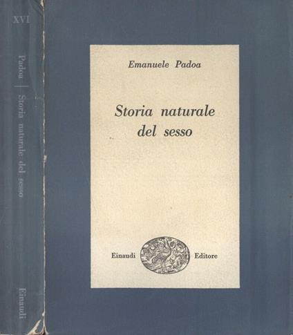 Storia naturale del sesso - Emanuele Padoa - copertina