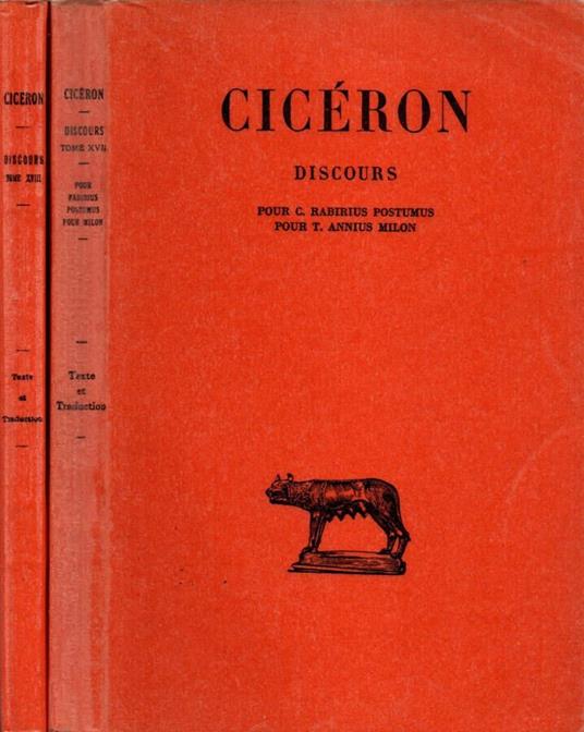 Discours. Tomes XVII.XVIII - M. Tullio Cicerone - copertina