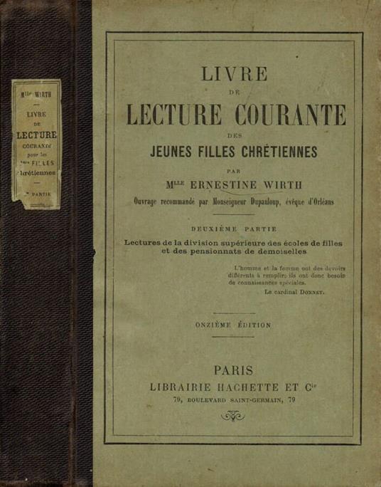 Livre de Lecture Courante des jeunes filles chretiennes - copertina