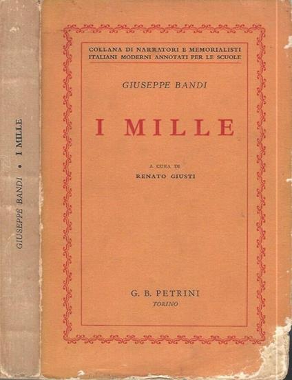 I Mille - Giuseppe Bandi - copertina