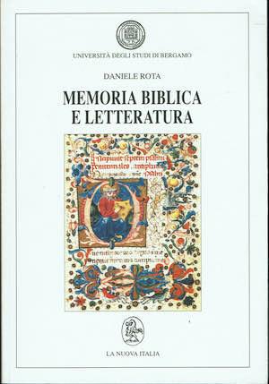 Memoria biblica e letteratura - Daniele Rota - copertina