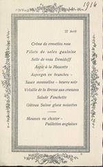 Menu 27 Avril