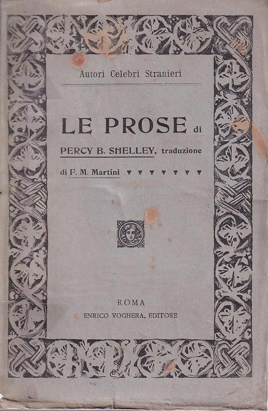 Le prose - Percy Bysshe Shelley - copertina