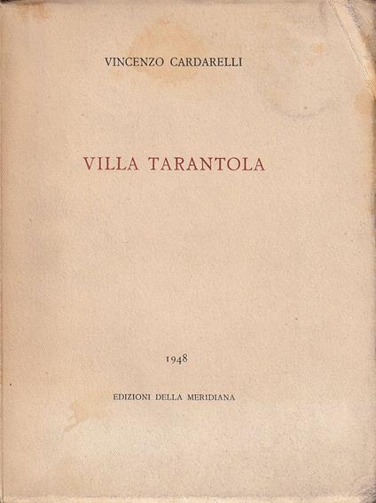 Villa Tarantola - Vincenzo Cardarelli - copertina