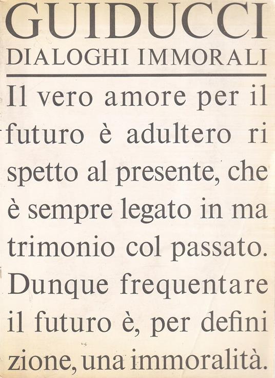 Dialoghi immorali - Roberto Guiducci - copertina