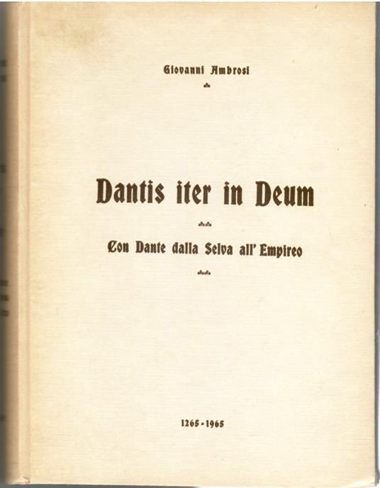 Dantis Iter in Deum. Con Dante nella selva dell'empireo - Giovanni Ambrosio - copertina