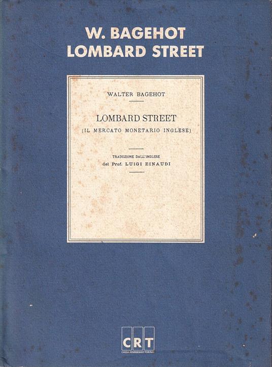 Lombard Street (Il mercato monetario inglese) - Walter Bagehot - copertina