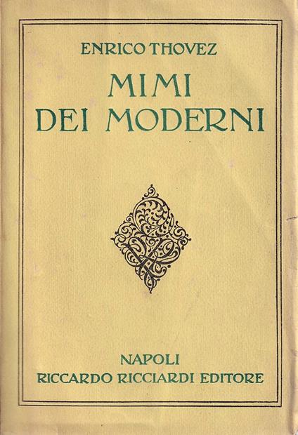 Mimi dei moderni - Enrico Thovez - copertina